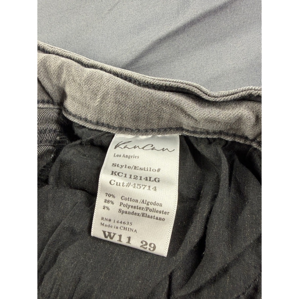 KanCan Womens 29 Gray Acid Wash Skinny Jeans Stretch Denim W11 - Picture 4 of 8